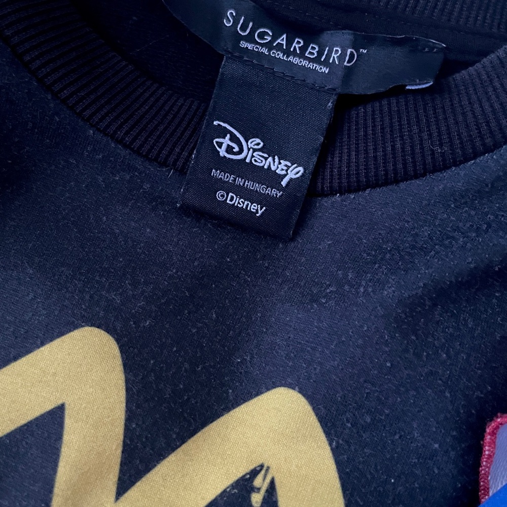 Sugarbird Disney Mickey Mouse Black Women’s Mini Dress Colorful Ruffle Sleeves S - Picture 4 of 7